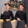 2022   spring fall long sleeve  tea house  color waitress waiter  jacket cafe house uniform