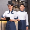 2022   spring fall long sleeve  tea house  color waitress waiter  jacket cafe house uniform