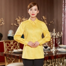 2025  long sleeve candy color cafe restaurant dessert store dark gray shirt workwear uniform