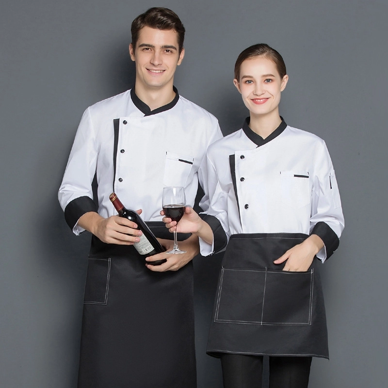 2025 fashion cheap price  long sleeve chef coat cooking chef uniform