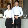 high quality fabric office work lady shirt staff uniform waiter  waitress shirt