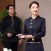 2022  Chinese style  tea house work jacket hotel pub staff  blouse jacket