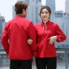 2022  Chinese style  tea house work jacket hotel pub staff hot pot store  blouse jacket