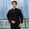 2022  Chinese style  tea house work jacket hotel pub staff hot pot store  blouse jacket