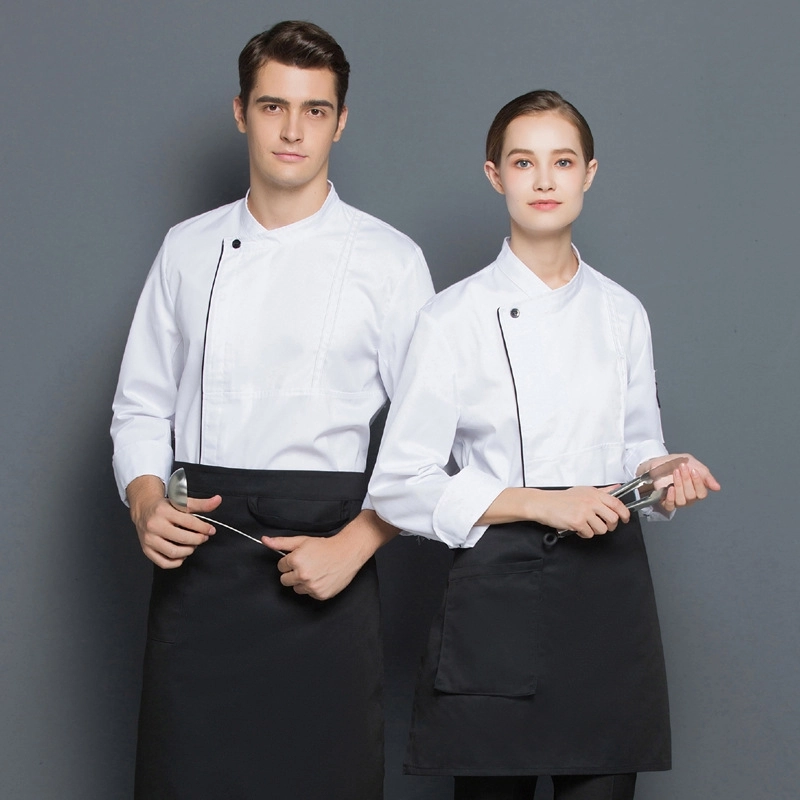 2025 long  sleeve side opening upgrade kitchen coat   chef jacket