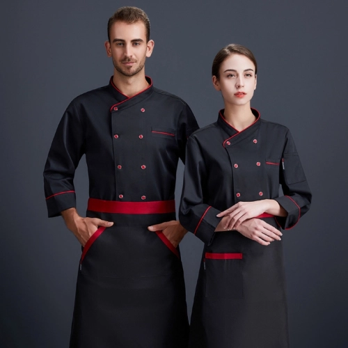 2025 classic long  sleeve  fashion baker jacket  kitchen coat white  chef jacket uniform