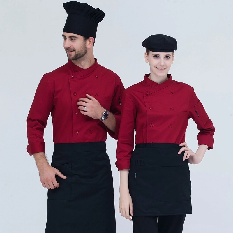 2025 classic long  sleeve  fashion double breast baker jacket  kitchen coat  chef jacket uniform