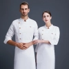 2025  hot sale long  sleeve  fashion unisex double breast baker jacket  coat  chef jacket uniform