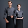 2022  hot sale long  sleeve  fashion double breast baker food store jacket  coat  chef jacket uniform