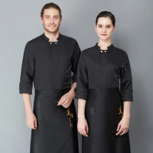 2025   Europe Style casual   solid color bread house baker cook  coat  chef jacket uniform on sales