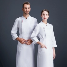 2025   Europe large size bread house baker cooker  coat  chef jacket uniform workwear