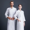 2022   Europe large size bread house men baker cooker  coat women  chef jacket uniform workwear Color White