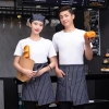 2022 dual split apron short apron  cafe staff apron for  waiter Color color 1
