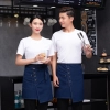2025  denim pocket chef apron short apron  apron for bar waiter