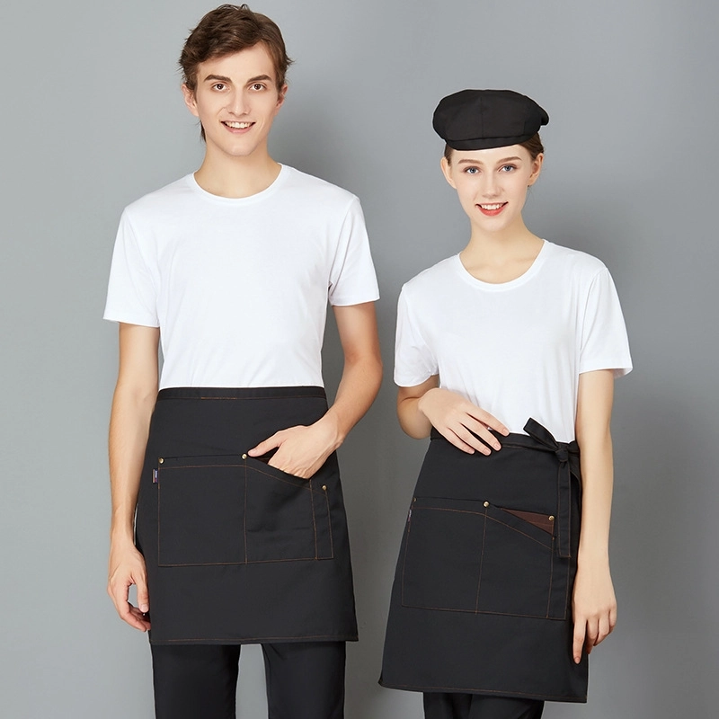 2025  denim pocket apron short apron  apron for  pub waiter