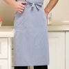 2025 knee length  apron solid color  cafe staff apron for  waiter chef with pocket Color color 1