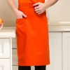 2022 knee length  apron solid color  cafe staff apron for  waiter chef with pocket Color color 3