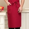 2022 knee length  apron solid color  cafe staff apron for  waiter chef with pocket Color color 4
