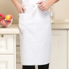 2025 knee length  apron solid color  cafe staff apron for  waiter chef with pocket Color color 7