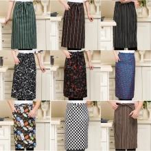 2025 knee length printing  cafe staff apron for  waiter chef apron wholesale