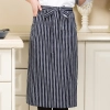 2025 knee length checker printing  cafe staff apron for  waiter chef apron wholesale