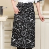 2025 knee length checker printing  cafe staff apron for  waiter chef apron wholesale