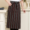 2025 knee length checker printing  cafe staff apron for  waiter chef apron wholesale