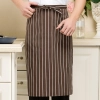 2025 knee length checker printing  cafe staff apron for  waiter chef apron wholesale