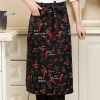 2025 knee length checker printing  cafe staff apron for  waiter chef apron wholesale Color color 8