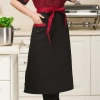 2022 knee length half length  cafe staff apron for  waiter chef apron wholesale