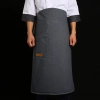 2022 Korea style half length denim fabric  cafe staff apron for  waiter chef apron discount