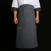 2025 Europe style half length denim fabric  cafe staff apron for  waiter chef apron discount