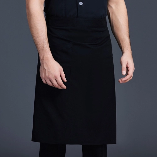 2025 Korea style half length denim fabric  cafe staff apron for  waiter chef apron discount