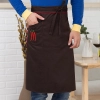 2025 fashion   good fabric solid color cafe staff halter apron long apron Color color 2