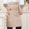 2022 fashion   good fabric solid color cafe staff halter apron long apron Color color 3