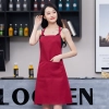 2025 fashion high quality candy color cafe staff halter apron long apron Color color 2