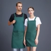 2022 fashion high quality Europe desgin water proof cafe halter apron long apron Color color 1