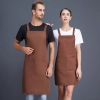 2022 fashion high quality Europe desgin water proof cafe halter apron long apron Color color 3