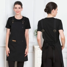 2025 fashion high quality Europe desgin pub waiter apron cafe halter apron long apron