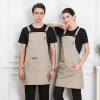 2025 fashion high quality Europe desgin pub waiter apron cafe halter apron long apron