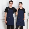 2025 fashion high quality Europe desgin pub waiter apron cafe halter apron long apron