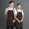 2025 fashion high quality Europe desgin denim pub waiter apron cafe halter apron long apron Color color 2
