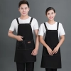 2025 fashion high quality Europe desgin denim pub waiter apron cafe halter apron long apron Color color 3