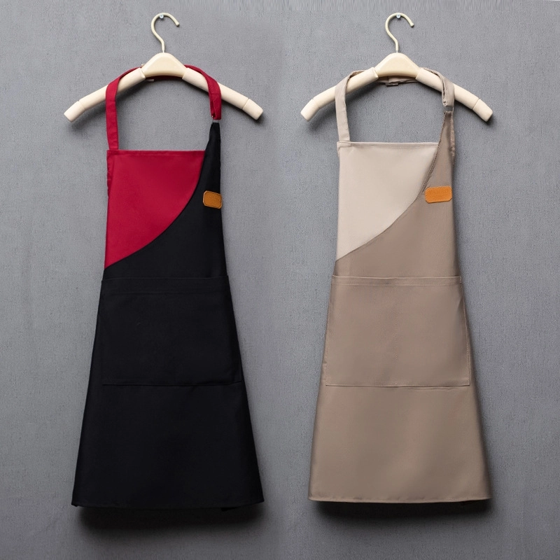 2025 hot sale  Europe new desgin patchwork dessert store staff apron   waiter apron cafe halter apron long apron