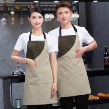 2025 hot sale  Europe new desgin patchwork dessert store staff apron with pocket  waiter apron cafe halter apron long apron