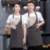 2025 hot sale  Europe new desgin patchwork dessert store staff apron with pocket  waiter apron cafe halter apron long apron
