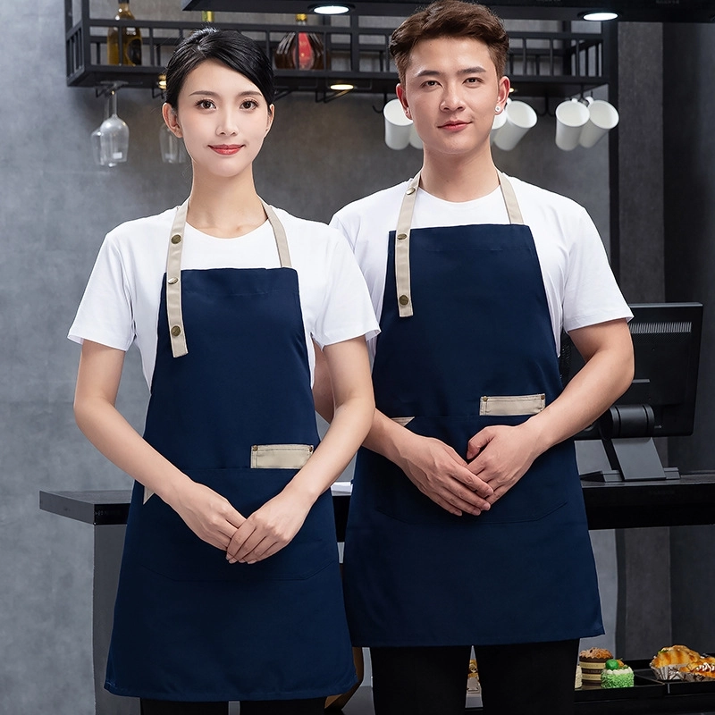 2025 USA hot sale dessert store staff apron waiter apron cafe halter apron custom logo supported