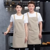 2025 hot sale  dessert store staff apron waiter apron cafe women halter apron custom logo Color color 5