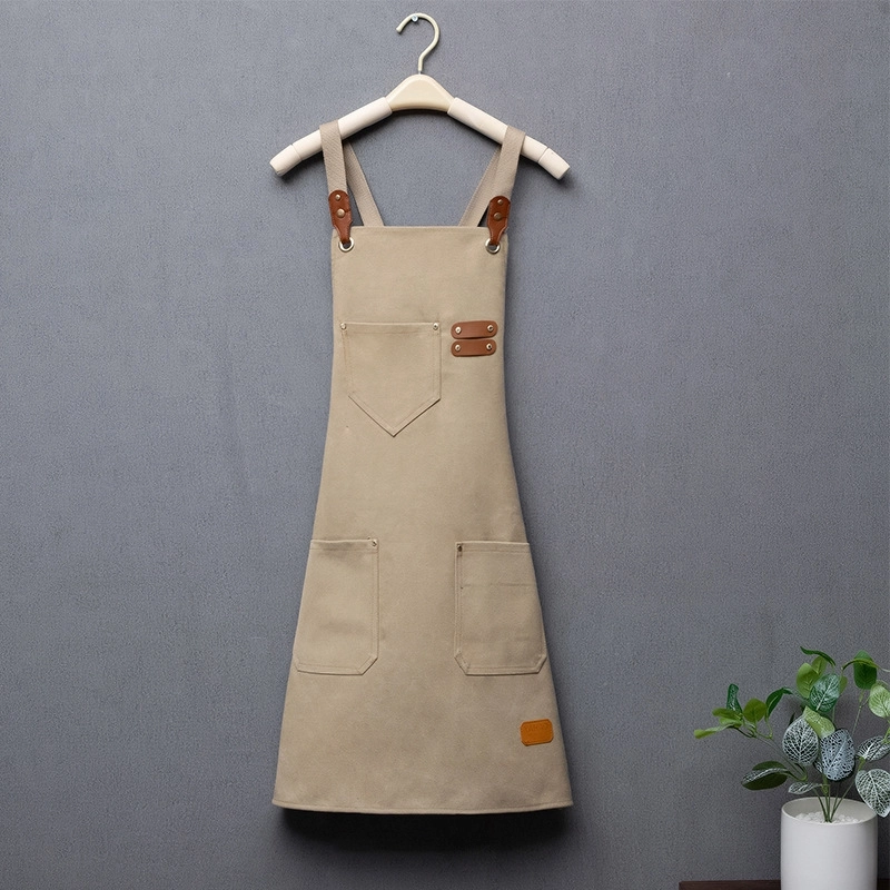 2025 hot sale  dessert store staff apron waiter apron fresh store halter apron custom logo