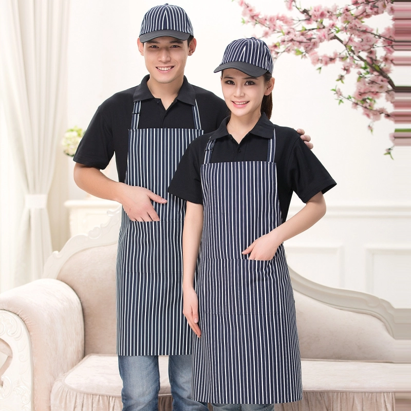 2025   dessert store staff apron cheap stripes waiter apron fresh store halter apron